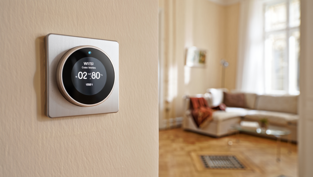 WiFi терморегулятор C938 в интерьере